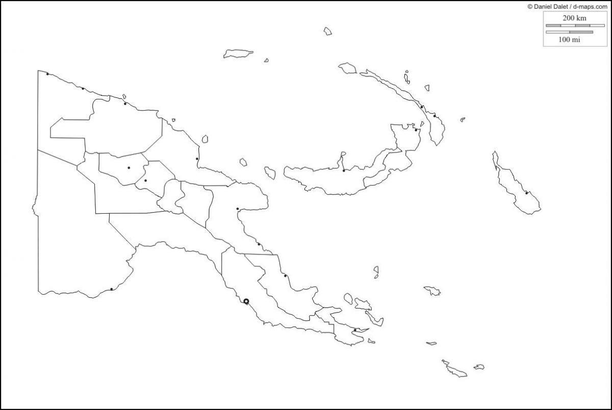 карта Папуа Нова Гвинеја карта скице