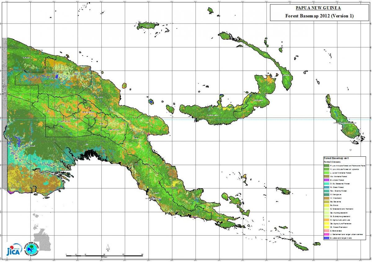 карта Папуа Нова Гвинеја клима