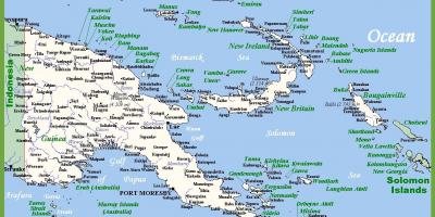 Папуа Нова Гвинеја на мапи 