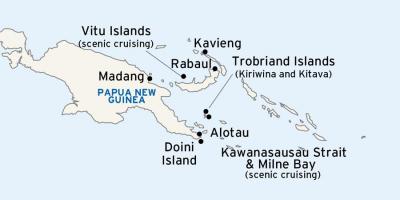 Карта алотау Папуа Нова Гвинеја