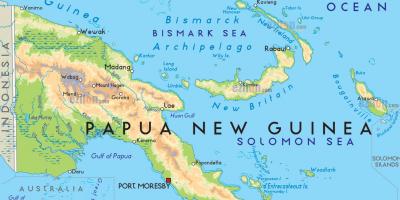 Карта капитала Папуа Нова Гвинеја