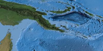 Карта је сателитска карта Папуа Нова Гвинеја